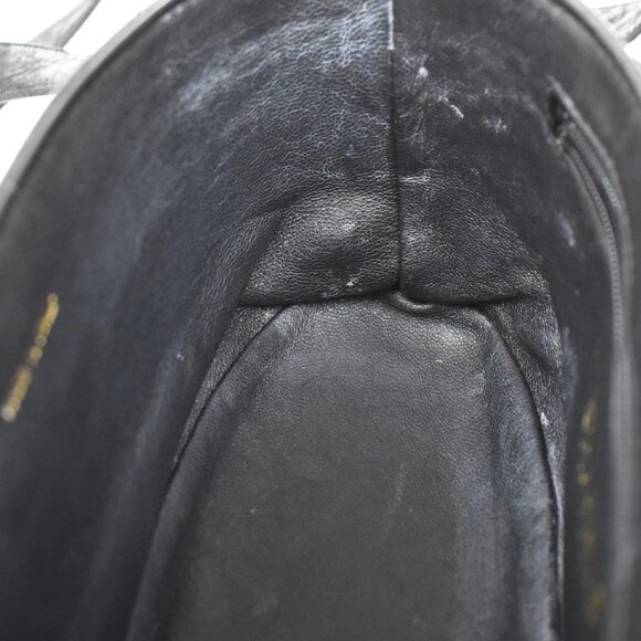 CHANEL CC Logo Matelasse Tassel Shoulder Vanity Bag Leather Black Italy 95KB241 - Picture 14 of 16